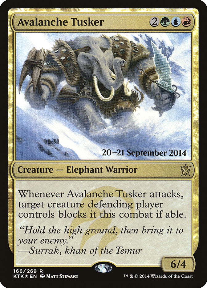 Avalanche Tusker [Khans of Tarkir Prerelease Promos] | The CG Realm