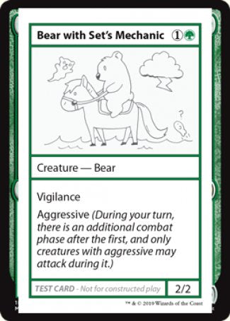 Bear with Set's Mechanic (2021 Edition) [Mystery Booster Playtest Cards] | The CG Realm