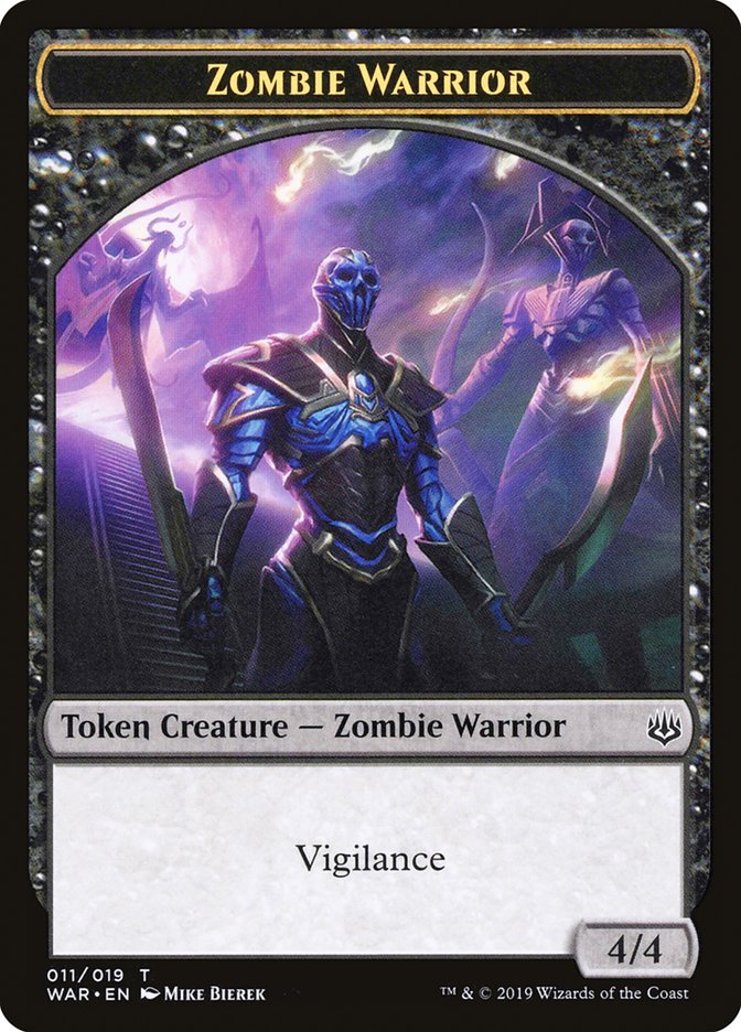 Zombie Warrior Token [War of the Spark Tokens] | The CG Realm
