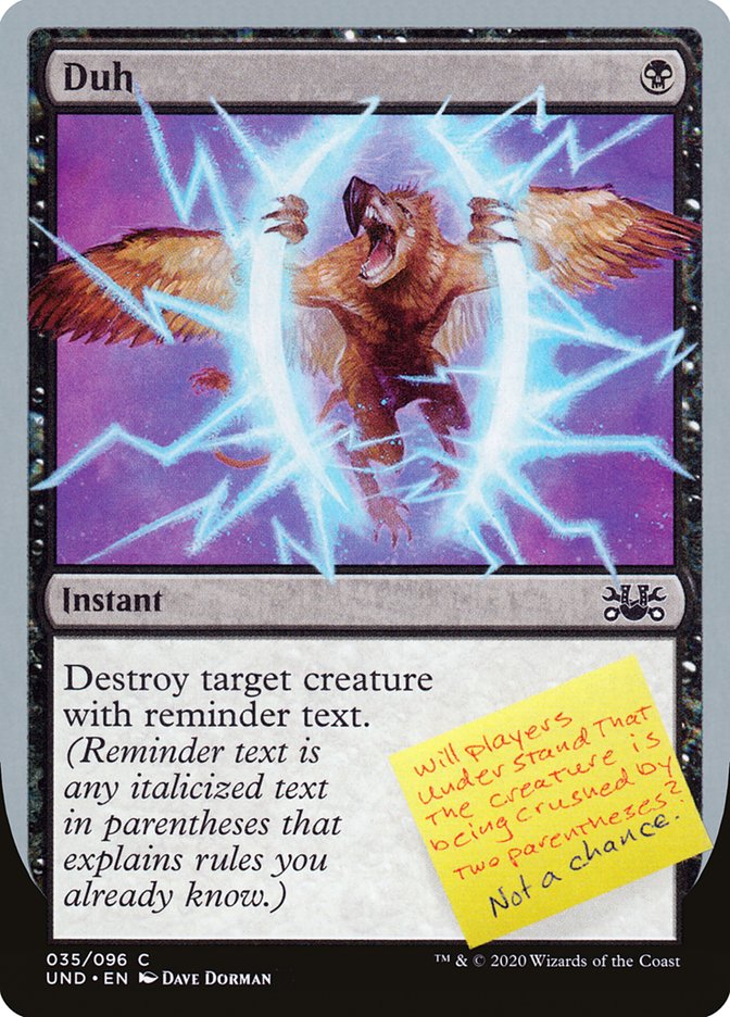 Duh [Unsanctioned] | The CG Realm