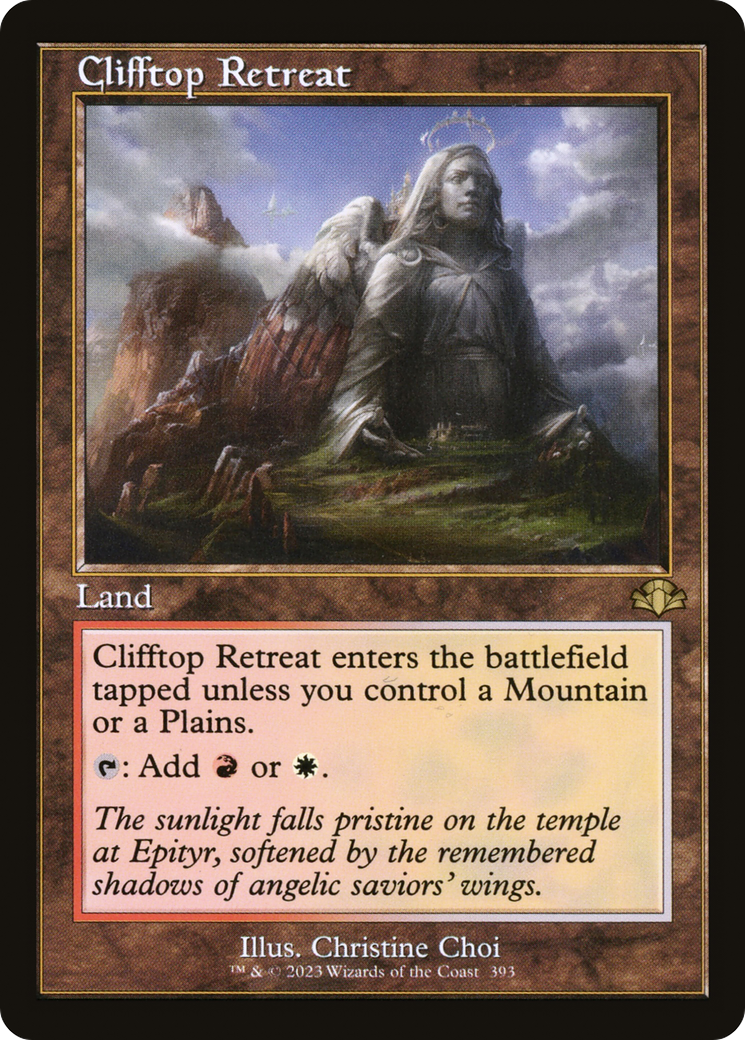 Clifftop Retreat (Retro) [Dominaria Remastered] | The CG Realm
