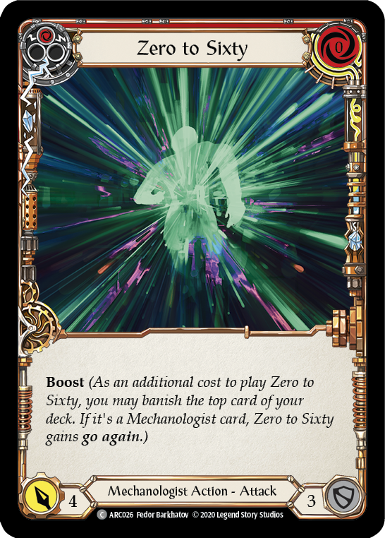 Zero to Sixty (Red) [U-ARC026] (Arcane Rising Unlimited)  Unlimited Rainbow Foil | The CG Realm