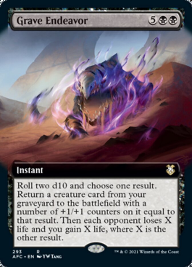Grave Endeavor (Extended Art) [Dungeons & Dragons: Adventures in the Forgotten Realms Commander] | The CG Realm