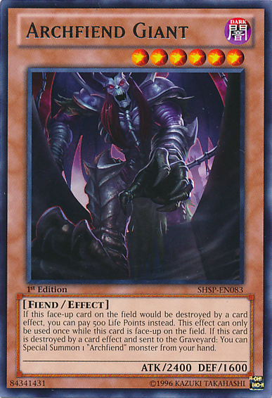 Archfiend Giant [SHSP-EN083] Rare | The CG Realm