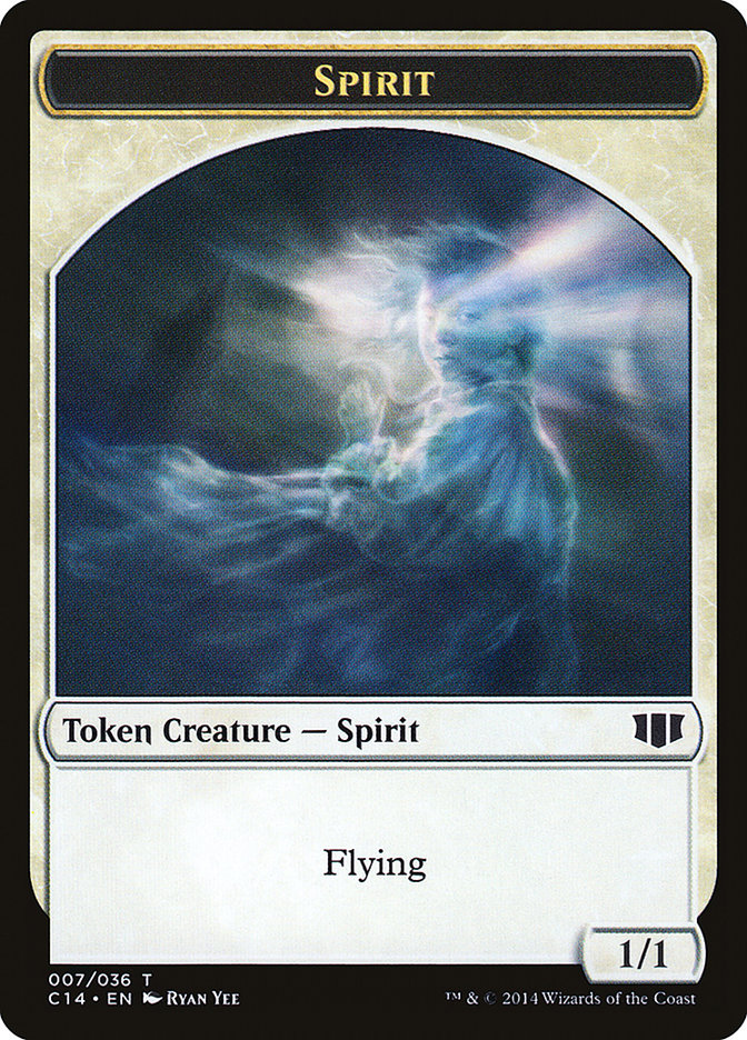 Soldier // Spirit Double-sided Token (C14-006) - Commander 2014 Tokens