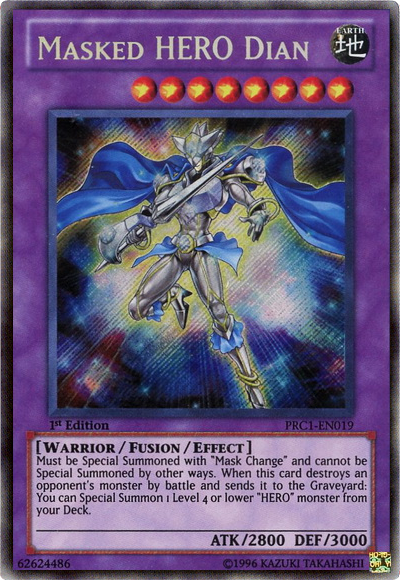 Masked Hero Dian [PRC1-EN019] Secret Rare | The CG Realm