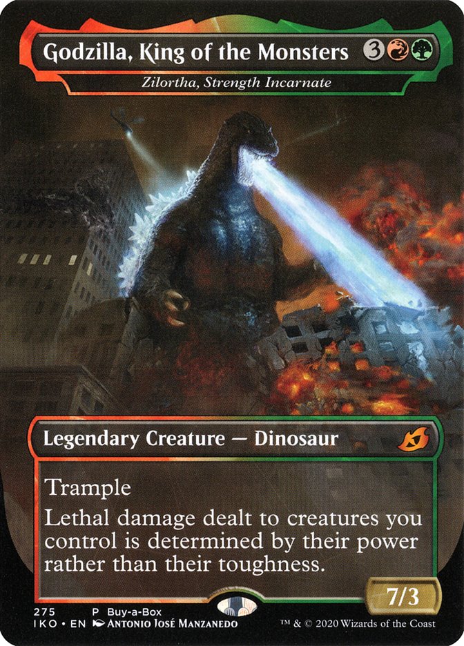 Zilortha, Strength Incarnate - Godzilla, King of the Monsters (Buy-A-Box) [Ikoria: Lair of Behemoths Promos] | The CG Realm