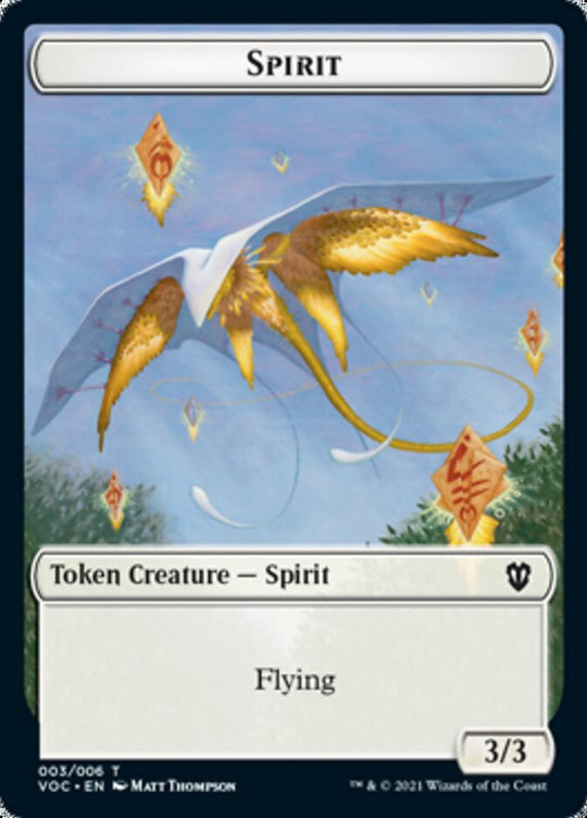 Spirit (003) // Thopter Double-Sided Token [Innistrad: Crimson Vow Commander Tokens]