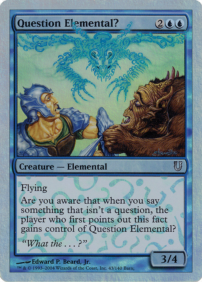 Question Elemental? (Alternate Foil) [Unhinged] | The CG Realm