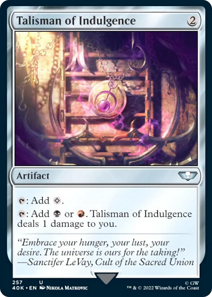 Talisman of Indulgence [Warhammer 40,000] | The CG Realm