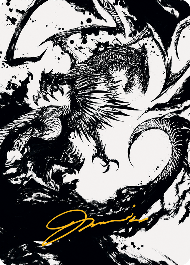Skithiryx, the Blight Dragon Art Card (Gold-Stamped Signature) [March of the Machine Art Series] | The CG Realm