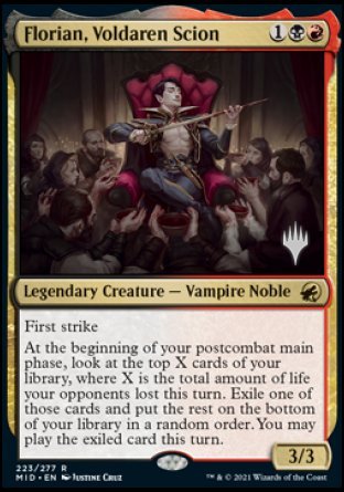 Florian, Voldaren Scion (Promo Pack) [Innistrad: Midnight Hunt Promos] | The CG Realm