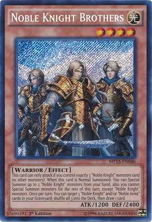 Noble Knight Brothers [MP15-EN046] Secret Rare | The CG Realm
