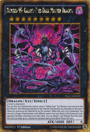 Number 95: Galaxy-Eyes Dark Matter Dragon [PGL2-EN015] Gold Secret Rare | The CG Realm