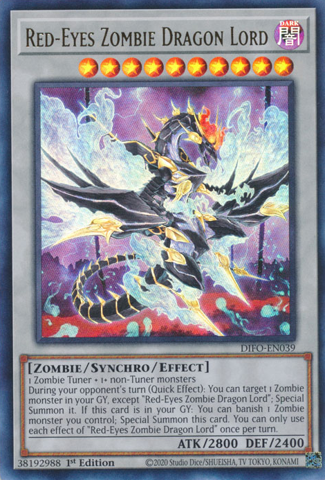 Red-Eyes Zombie Dragon Lord [DIFO-EN039] Ultra Rare | The CG Realm