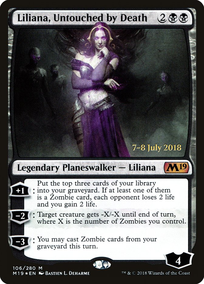 Liliana, Untouched by Death [Core Set 2019 Prerelease Promos] | The CG Realm