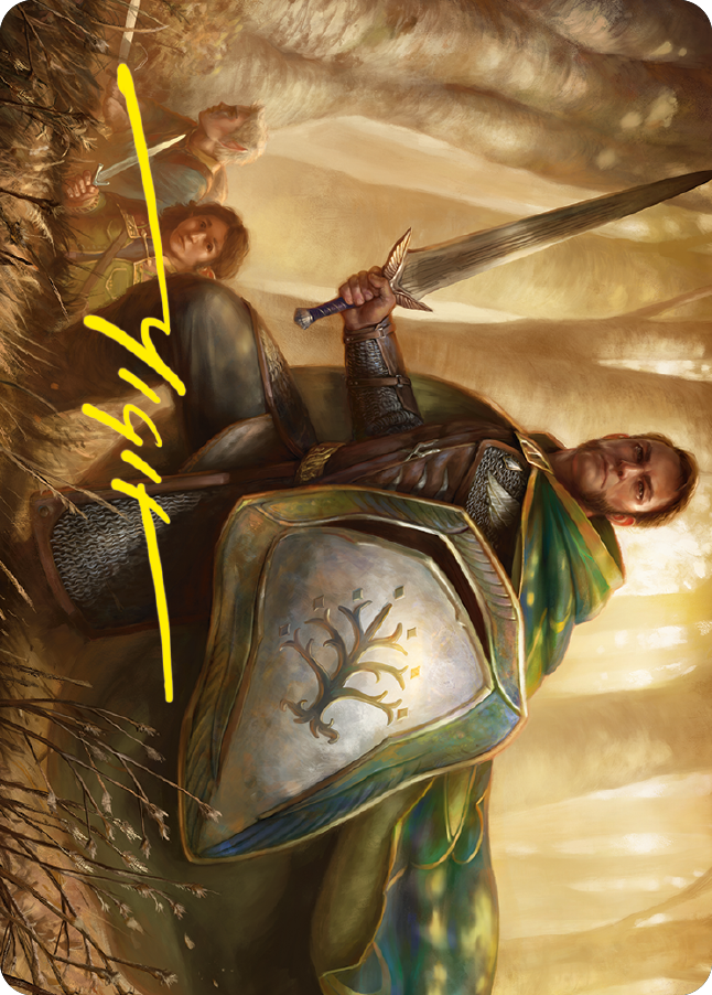 Boromir, Warden of the Tower Art Card (Gold-Stamped Signature) [The Lord of the Rings: Tales of Middle-earth Art Series] | The CG Realm