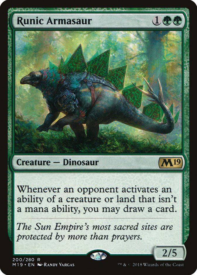 Runic Armasaur [Core Set 2019] | The CG Realm