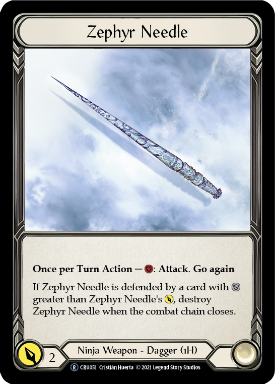 Zephyr Needle [U-CRU051] (Crucible of War Unlimited)  Unlimited Rainbow Foil | The CG Realm