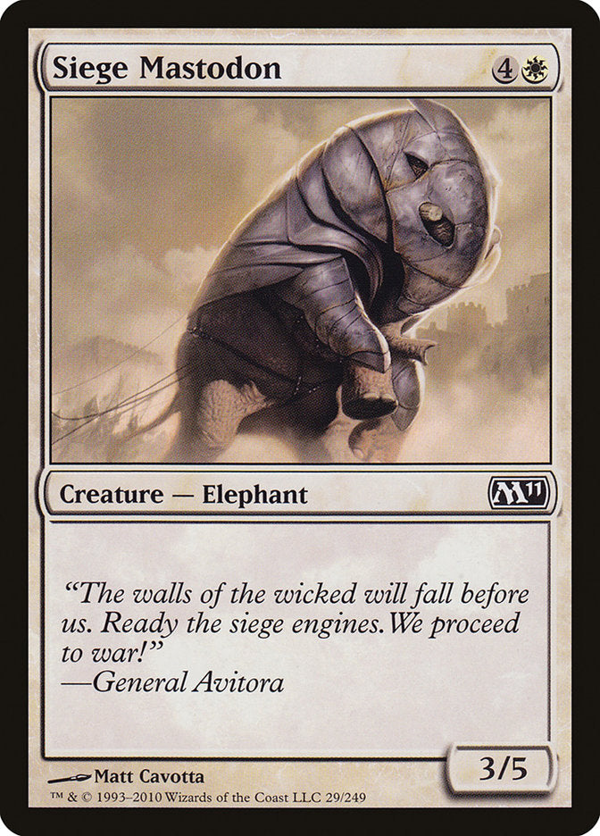 Siege Mastodon [Magic 2011] | The CG Realm