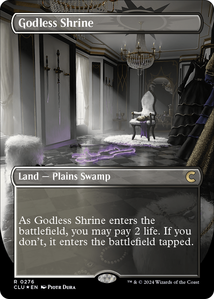 Godless Shrine (Borderless) [Ravnica: Clue Edition] | The CG Realm