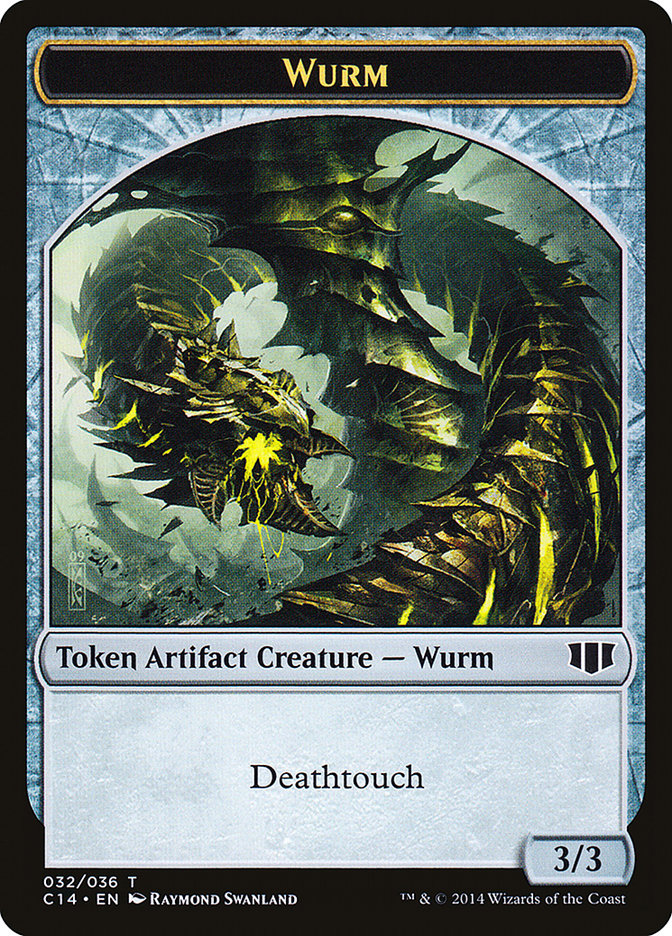 Wurm (Deathtouch) // Goat Double-sided Token (C14-32 // 3) - Commander 2014 Tokens