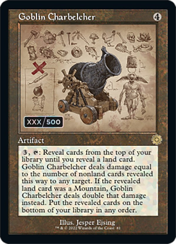 Goblin Charbelcher (Retro Schematic) (Serialized) [The Brothers' War Retro Artifacts] | The CG Realm
