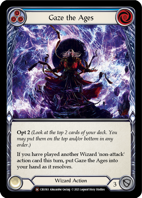 Gaze the Ages [U-CRU163] (Crucible of War Unlimited)  Unlimited Rainbow Foil | The CG Realm