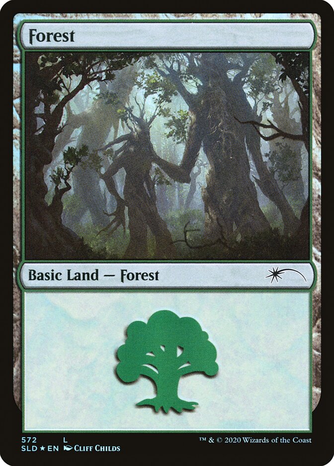 Forest (Tree Hugging) (572) [Secret Lair Drop Promos] | The CG Realm