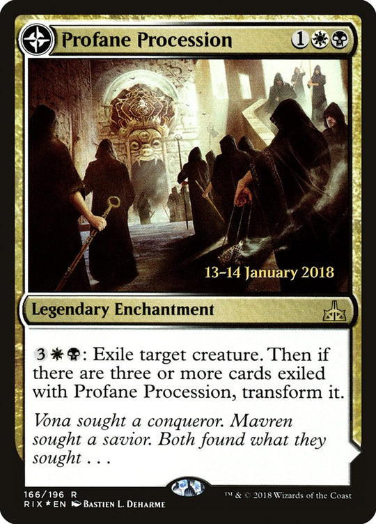 Profane Procession (PRE-166) - Rivals of Ixalan Promos: (compasslanddfc) Foil