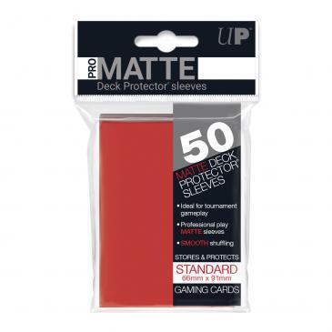 50ct Pro-Matte Red Standard Deck Protectors | The CG Realm