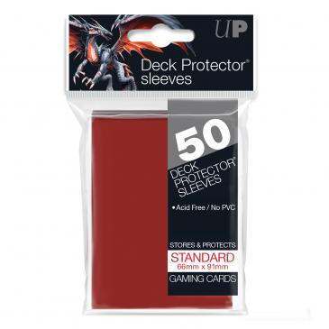 50ct Red Standard Deck Protectors | The CG Realm