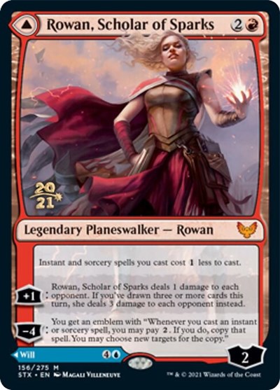 Rowan, Scholar of Sparks // Will, Scholar of Frost [Strixhaven: School of Mages Prerelease Promos] | The CG Realm