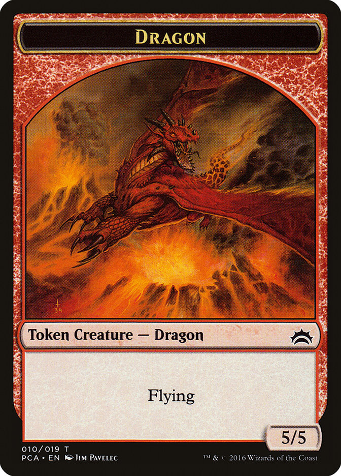 Dragon // Saproling Double-sided Token (PCA-010) - Planechase Anthology Tokens