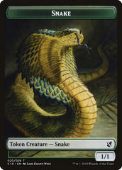 Plant // Snake Double-Sided Token [Commander 2019 Tokens] | The CG Realm