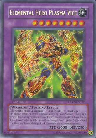 Elemental Hero Plasma Vice [GLAS-EN037] Secret Rare | The CG Realm