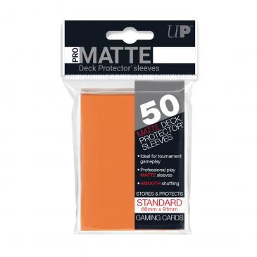 50ct Pro-Matte Orange Standard Deck Protectors | The CG Realm