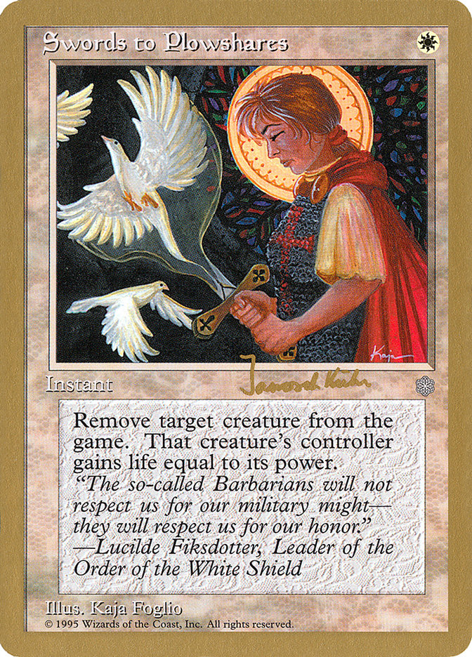 Swords to Plowshares (Janosch Kuhn) [World Championship Decks 1997] | The CG Realm