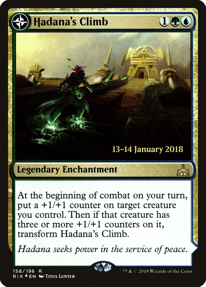 Hadana's Climb (PRE-158) - Rivals of Ixalan Promos: (compasslanddfc) Foil