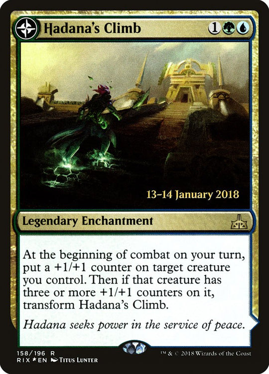 Hadana's Climb (PRE-158) - Rivals of Ixalan Promos: (compasslanddfc) Foil