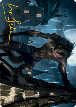 Stalking Predator Art Card (Gold-Stamped Signature) [Innistrad: Midnight Hunt Art Series] | The CG Realm