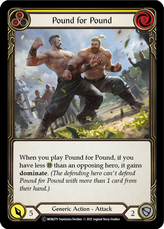 Pound for Pound (Yellow) [U-MON279-RF] (Monarch Unlimited)  Unlimited Rainbow Foil | The CG Realm