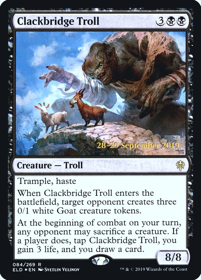 Clackbridge Troll [Throne of Eldraine Prerelease Promos] | The CG Realm