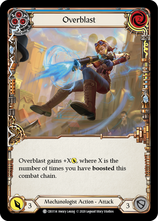 Overblast (Blue) [CRU114] (Crucible of War)  1st Edition Rainbow Foil | The CG Realm