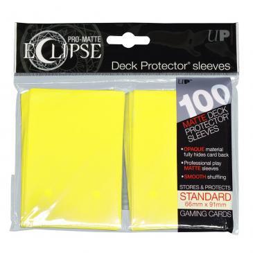 PRO-Matte Eclipse Lemon Yellow Standard Deck Protector sleeve 100ct | The CG Realm
