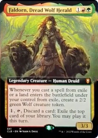 Faldorn, Dread Wolf Herald (Extended Art) [Commander Legends: Battle for Baldur's Gate] | The CG Realm