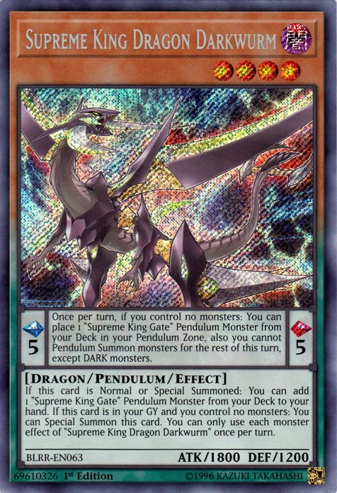 Supreme King Dragon Darkwurm [BLRR-EN063] Secret Rare | The CG Realm