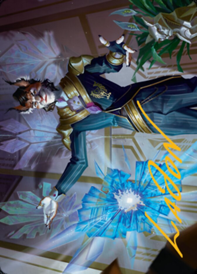 Kros, Defense Contractor Art Card (Gold-Stamped Signature) [Streets of New Capenna Art Series] | The CG Realm