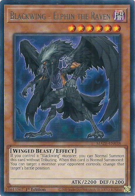 Blackwing - Elphin the Raven [MAZE-EN038] Rare | The CG Realm