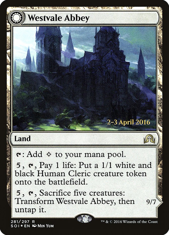 Westvale Abbey (PRE-281) - Shadows over Innistrad Promos: (Double Faced Transform) Foil